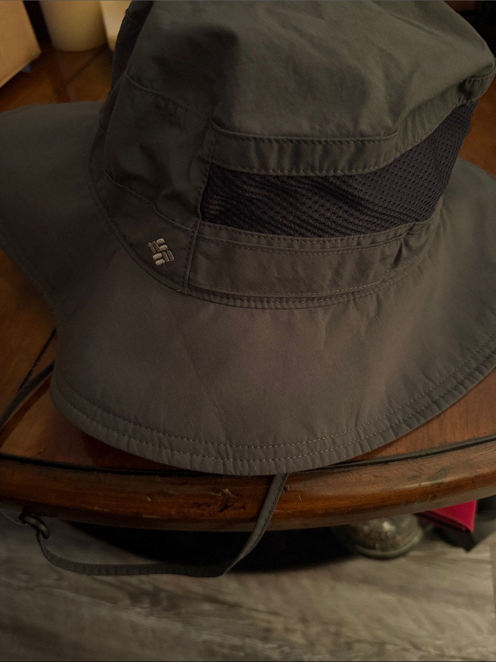 Columbia Dark Gray Outdoor Bucket Hat with Mesh Panels